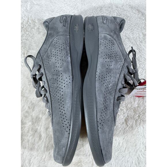 Skechers Lace-up Goga Max Go Step Lite Gray Leather Suede Size 9.5 NWOT - Picture 3 of 6